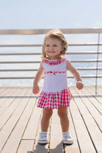 Load image into Gallery viewer, MIRANDA Red &amp; White Gingham Girls Drop Waist Dress - 517V
