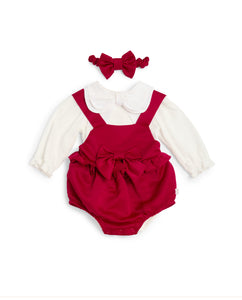 CARAMELO ROMPER SET WITH SOFT HEADBAND
