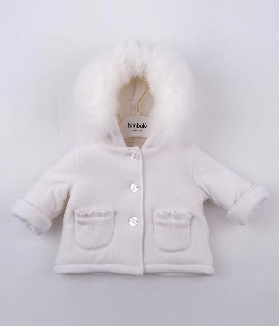 Bimbalo ivory knitted coat