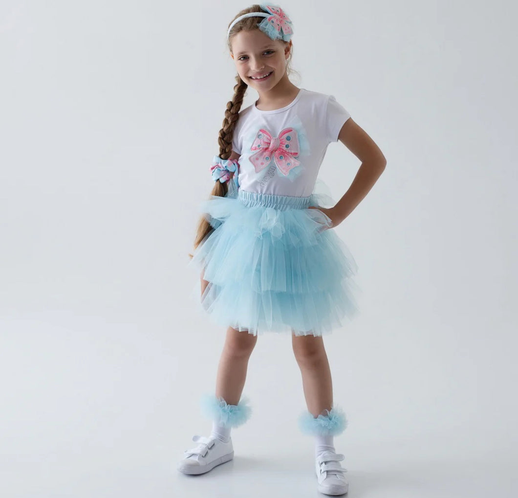 Daga blue bow tutu set
