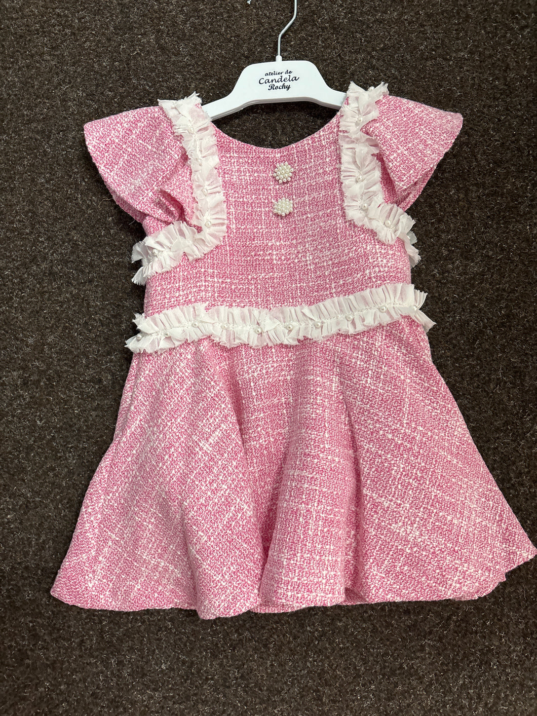 Rochy SS25 big girls tweed dress
