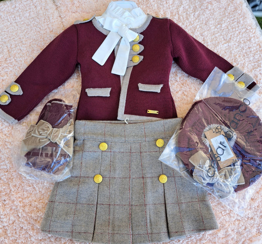 Cesar blanco skirt set