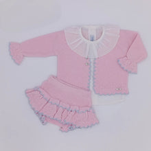 Load image into Gallery viewer, Baby Pink and Blue Jam Pants Three Piece Set 10023
