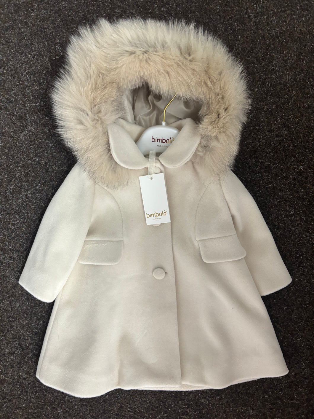 Bimbalo Fur hood cashmere coat