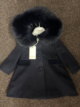 Load image into Gallery viewer, Bimbalo Fur hood cashmere coat
