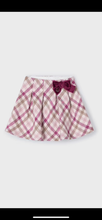 Load image into Gallery viewer, (G) Girl Checked Skirt with Bow and Embroidered Blouse
