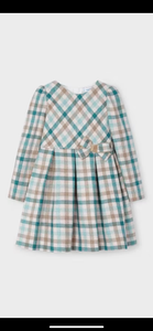 (J) Girl Checked Dress with Bow