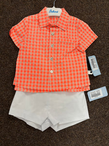 SS25 Babine orange Gingham Outfit