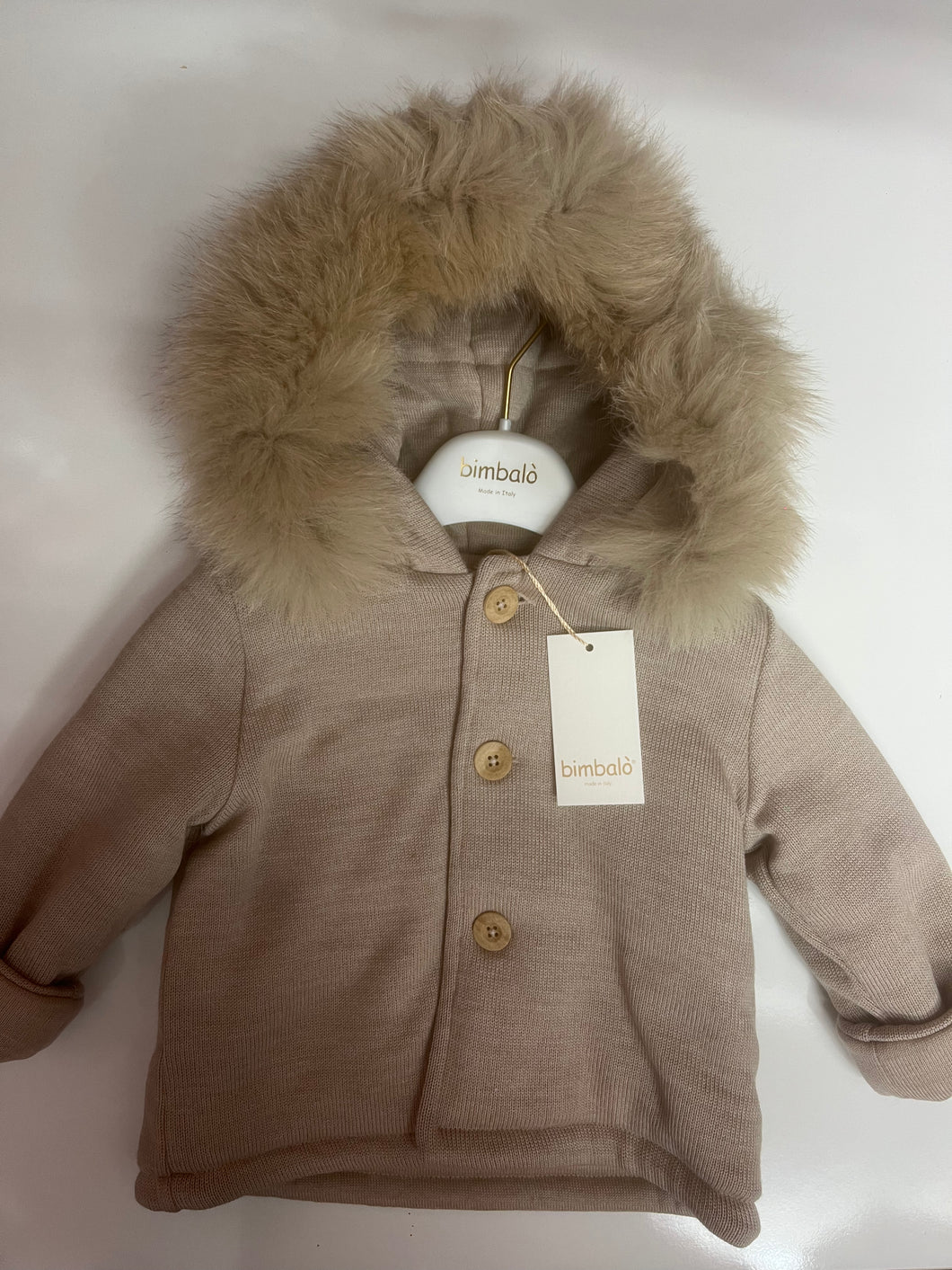 Bimbalo beige knitted coat